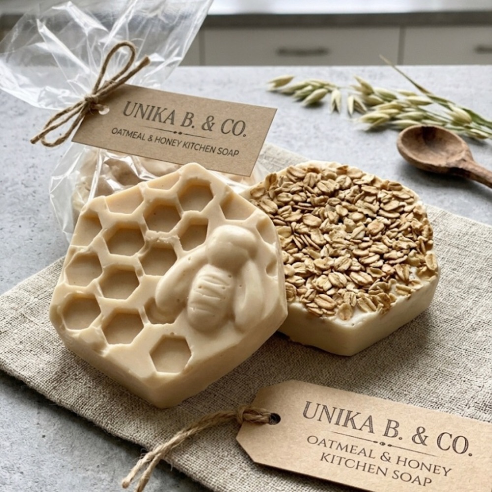 3 pack Oatmeal & Honey Natural Soap - Unika Queen B